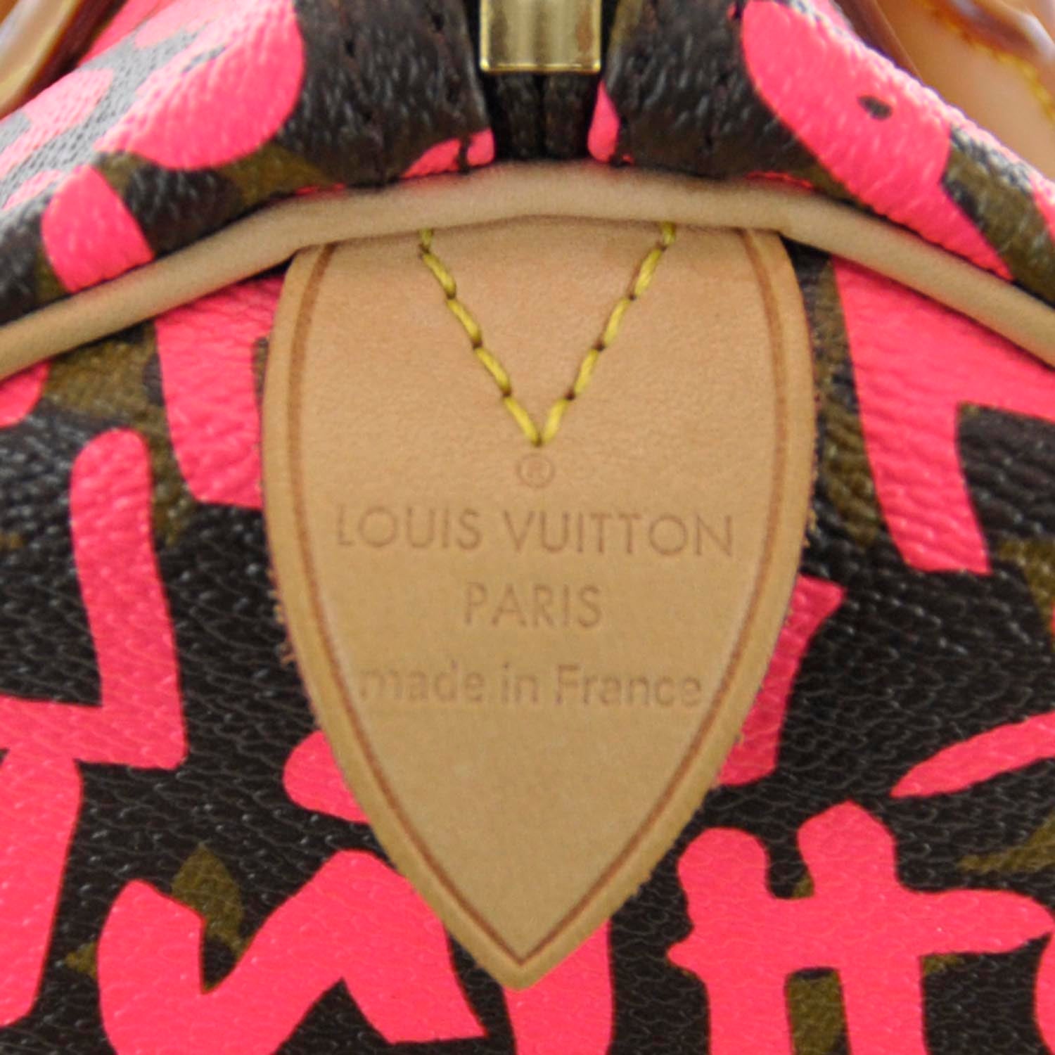 Louis Vuitton Monogram Graffiti Speedy 30 Fuchsia 7 of 9