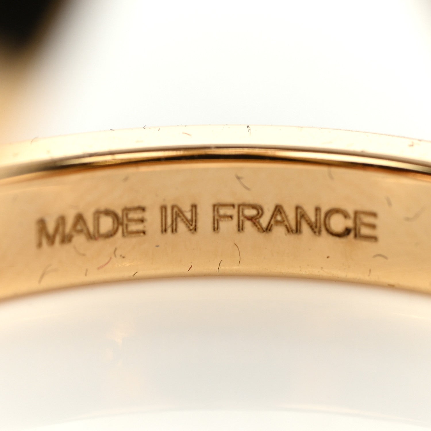 Hermes Permabrass Gold Plated Trio Scarf Ring 4 of 6