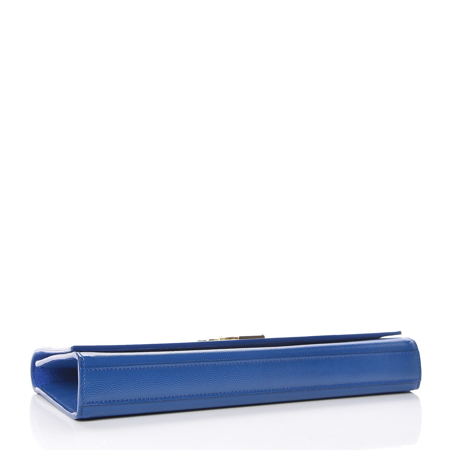 Saint Laurent Patent Grain De Poudre Classic Monogram Cassandre Clutch Blue 4 of 9