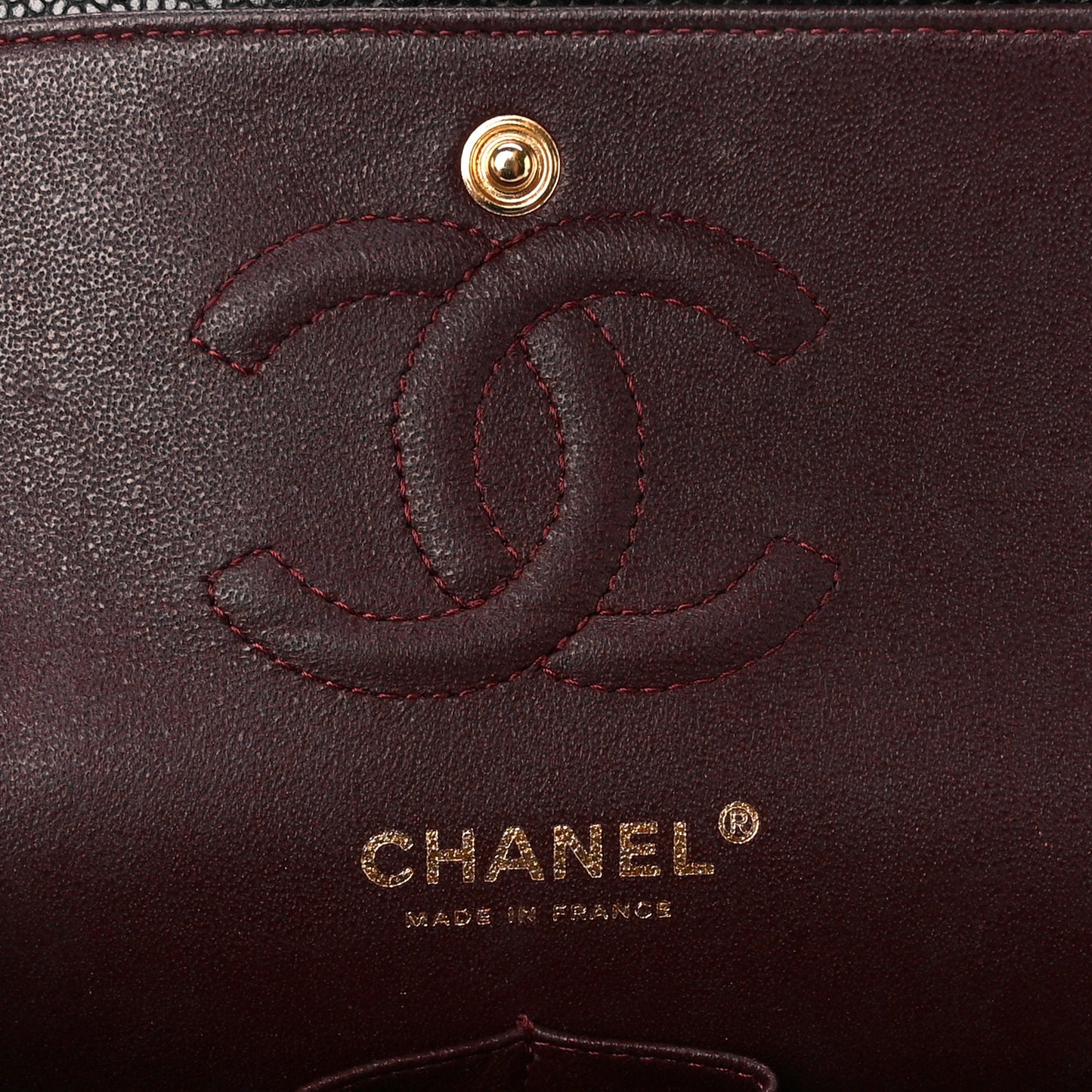 Caviar Quilted Small Double Flap Black