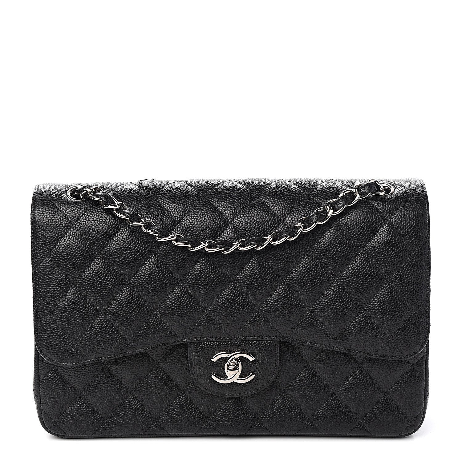 Chanel Caviar Quilted Jumbo Double Flap Black 1 of 9