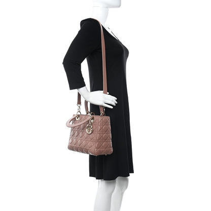 Christian Dior Lambskin Cannage Medium Lady Dior Fard 2 of 10
