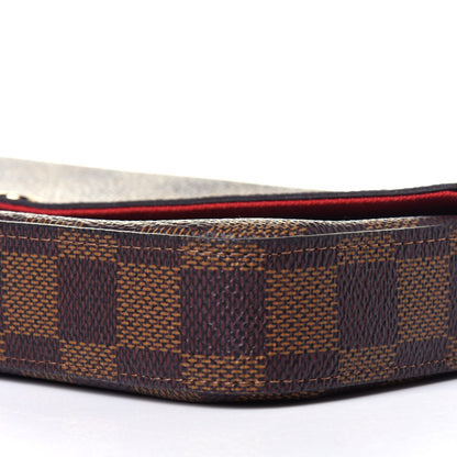 Louis Vuitton Damier Ebene Pochette Felicie Chain Wallet 10 of 12