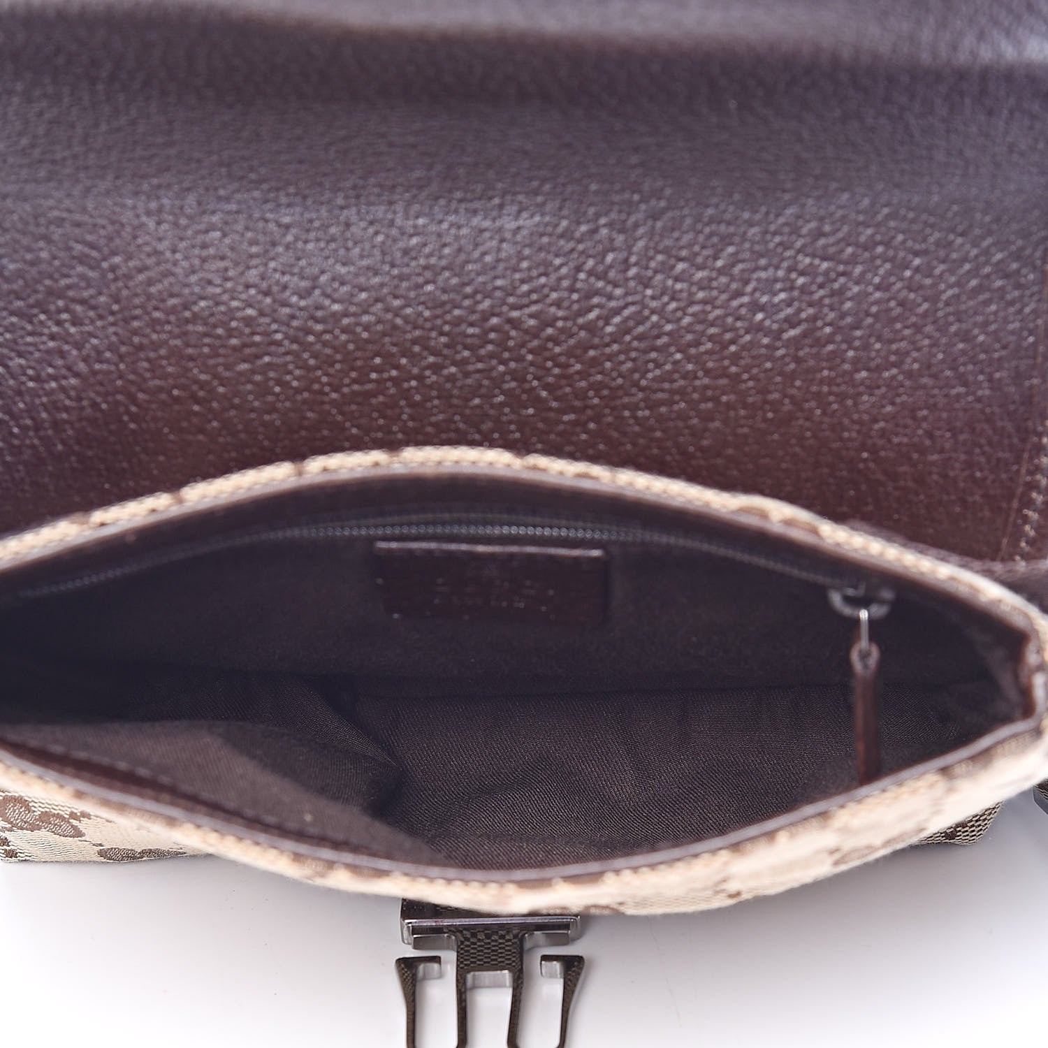 Gucci Monogram Waist Pouch Bag Dark Brown 5 of 10
