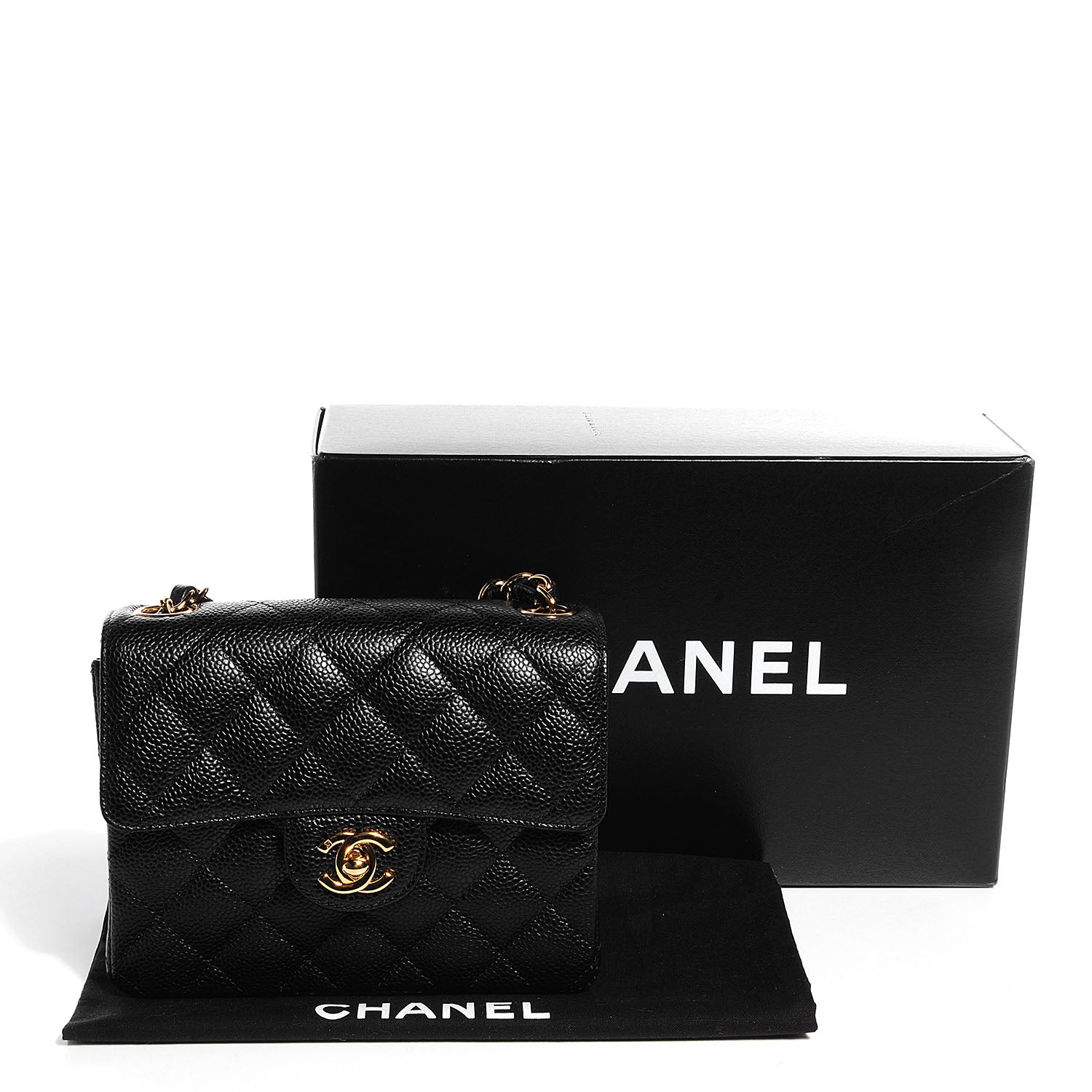 Chanel Caviar Quilted Mini Square Flap Bag Black 5 of 9