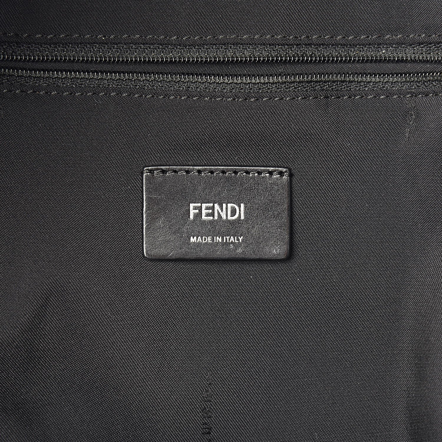 Fendi Nylon Vitello Elite Monster Eyes Rounded Backpack Black Yellow 6 of 11