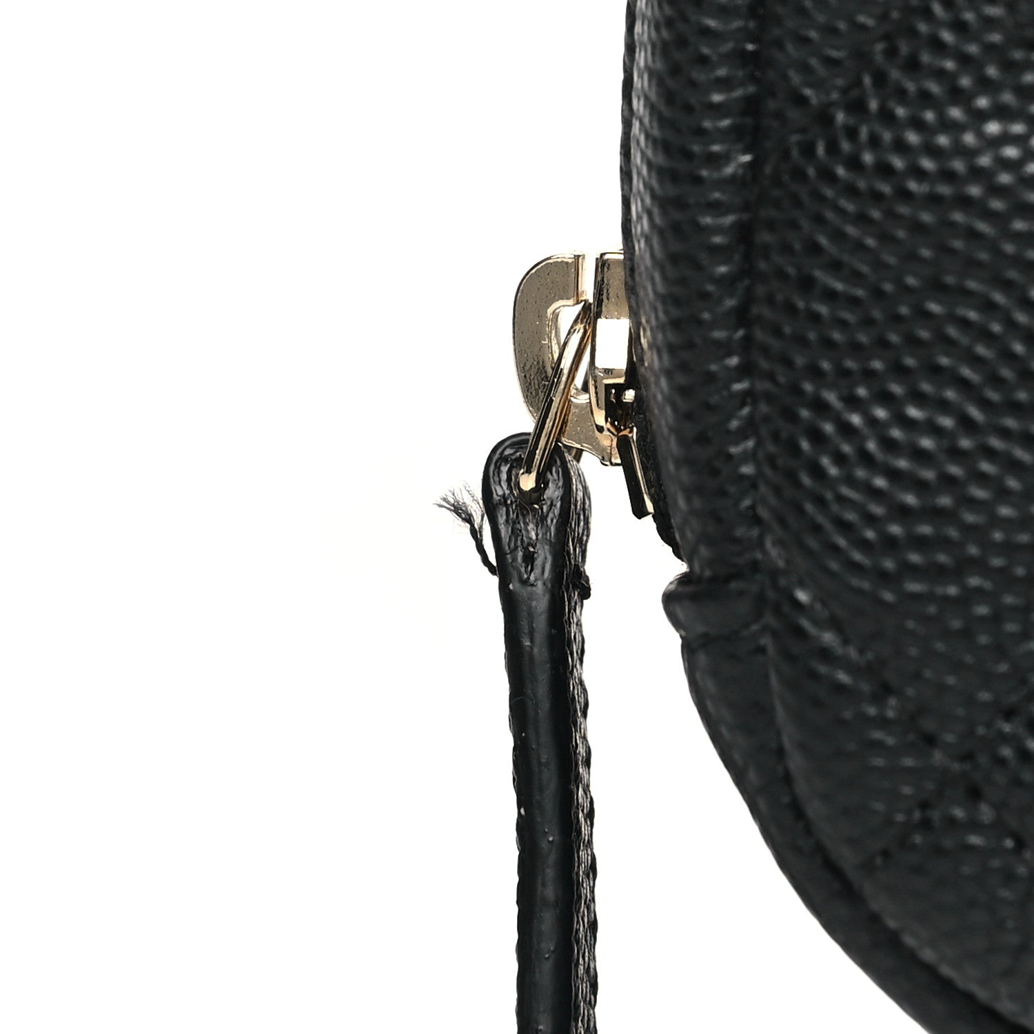 Chanel Caviar Quilted Small Curvy Pouch Cosmetic Case Black 9 of 10