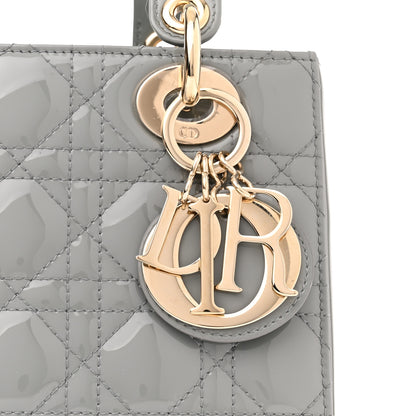 Christian Dior Patent Cannage Small Lady Dior Grey 7 of 12