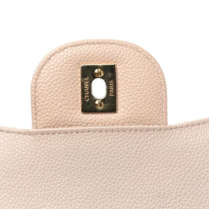 Chanel Caviar Quilted Jumbo Double Flap Light Beige 9 of 22