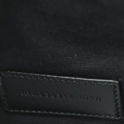 Saint Laurent Grain De Poudre Chevron Monogram Bill Pouch Black 7 of 10