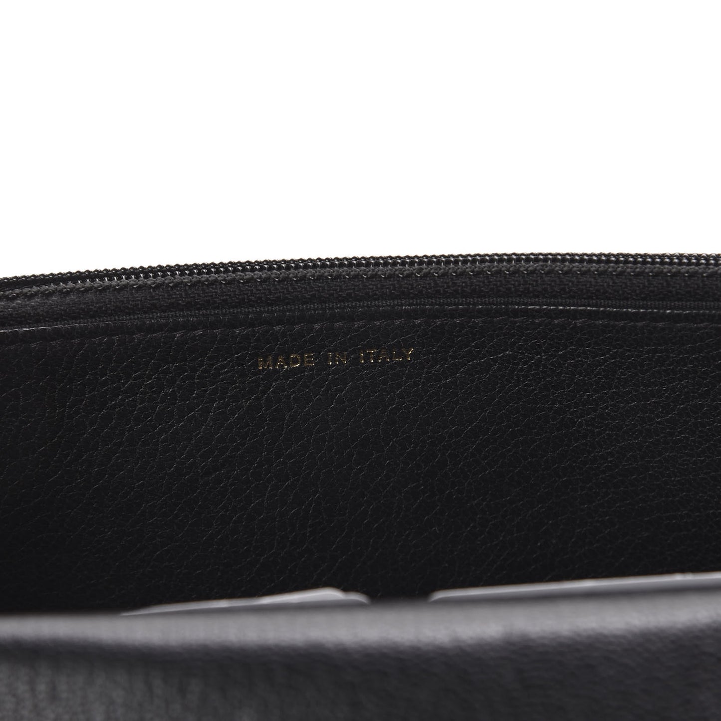 Patent Goatskin Quilted CC Eyelet Wallet On Chain WOC Black