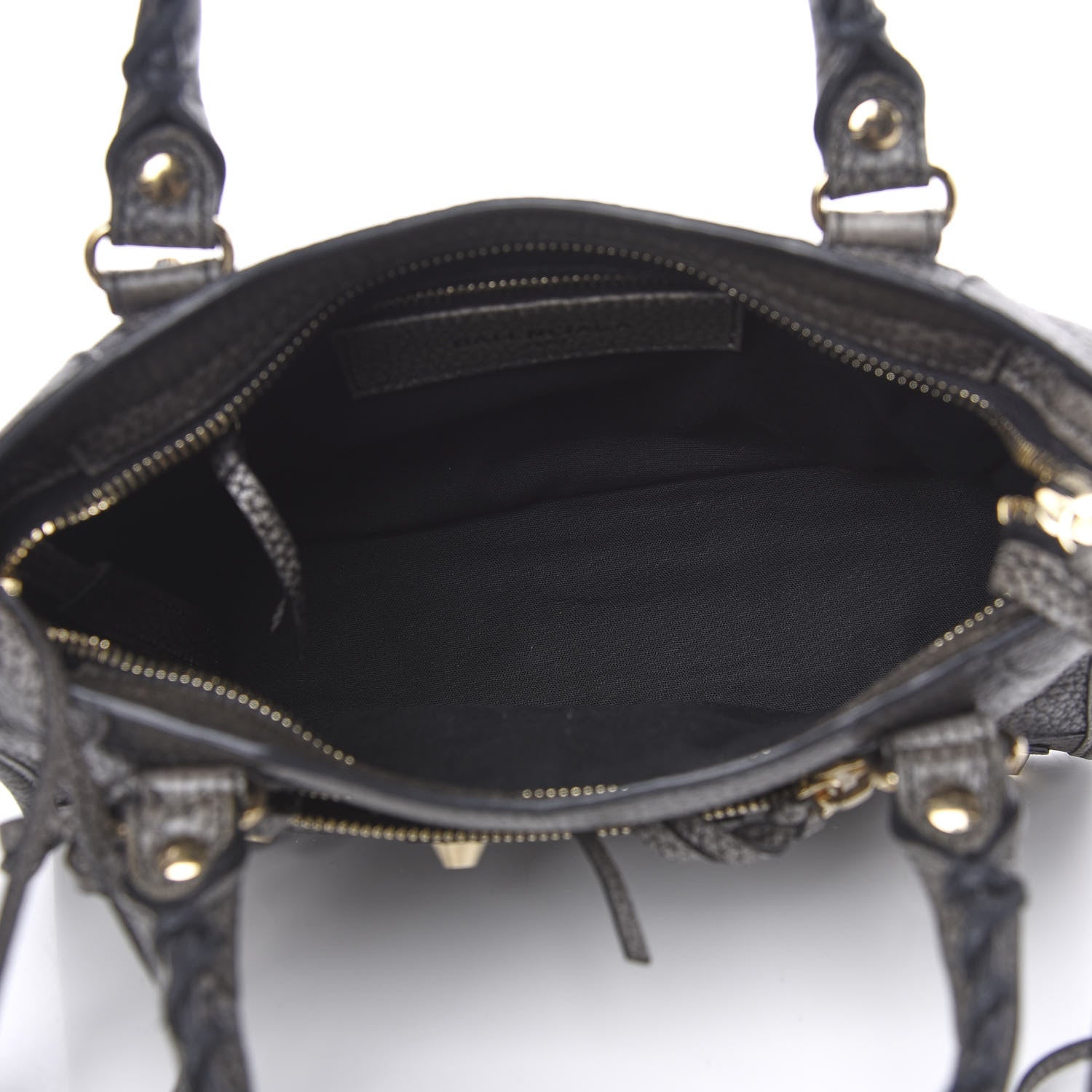Balenciaga Grained Calfskin Classic Gold Hardware Mini City Ombre Grey Gradient 5 of 9