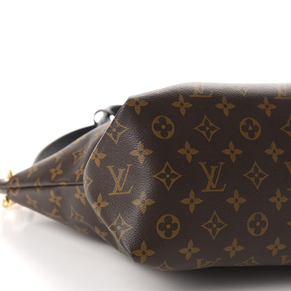 Louis Vuitton Monogram Flower Zipped Tote MM Black 6 of 10