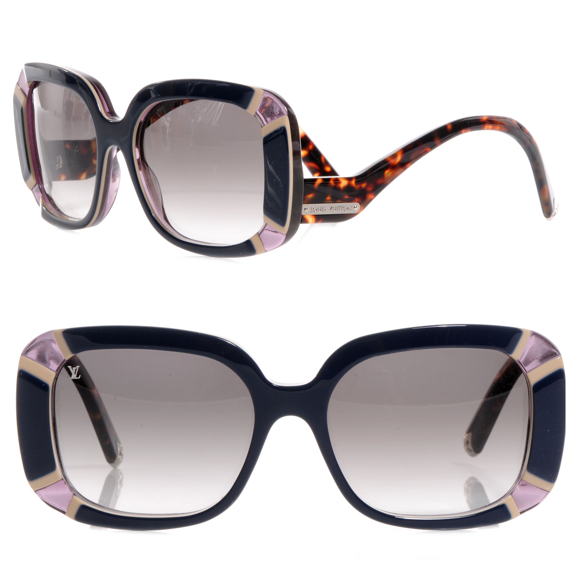 Louis Vuitton Anemone Sunglasses Z0599W Navy Mauve 1 of 4