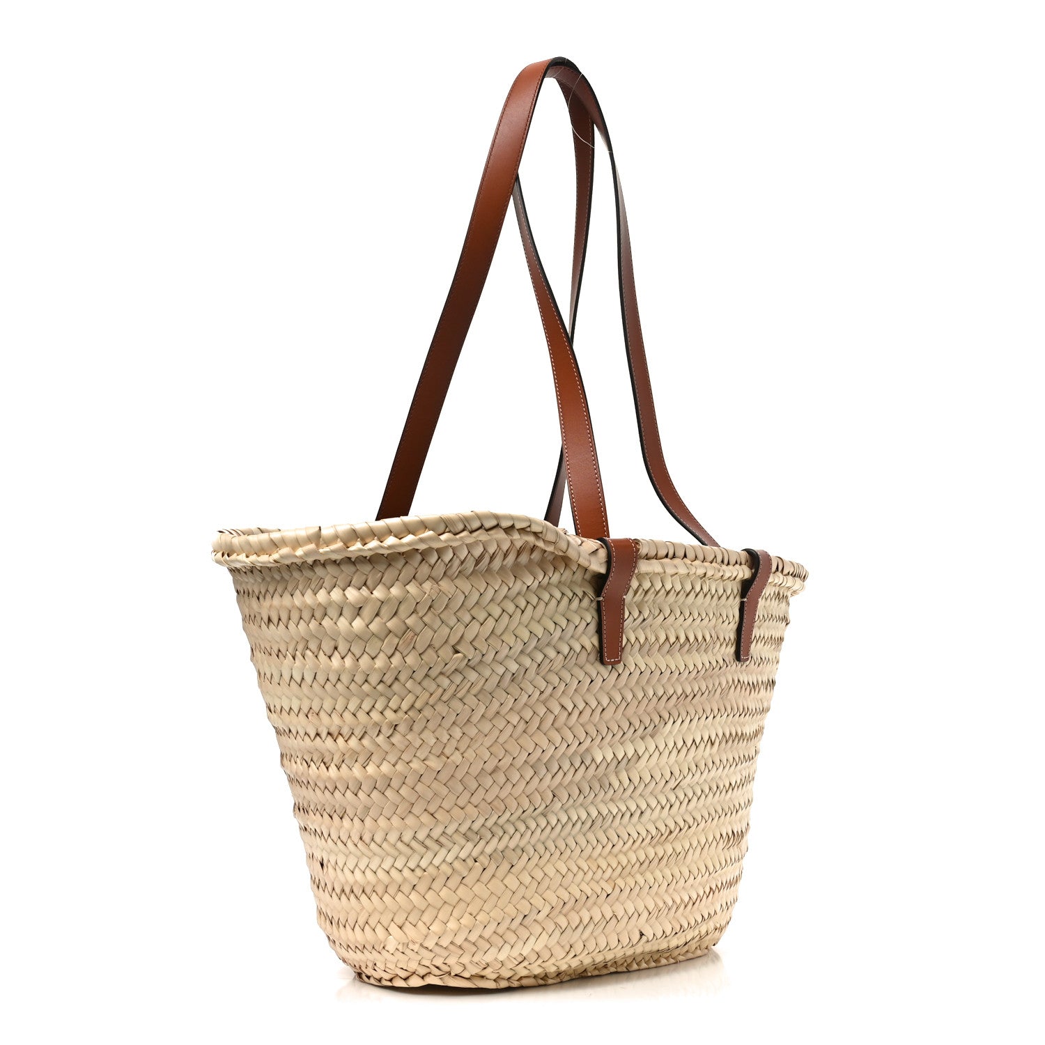 Celine Raffia Calfskin Triomphe Medium Panier Tan 3 of 10