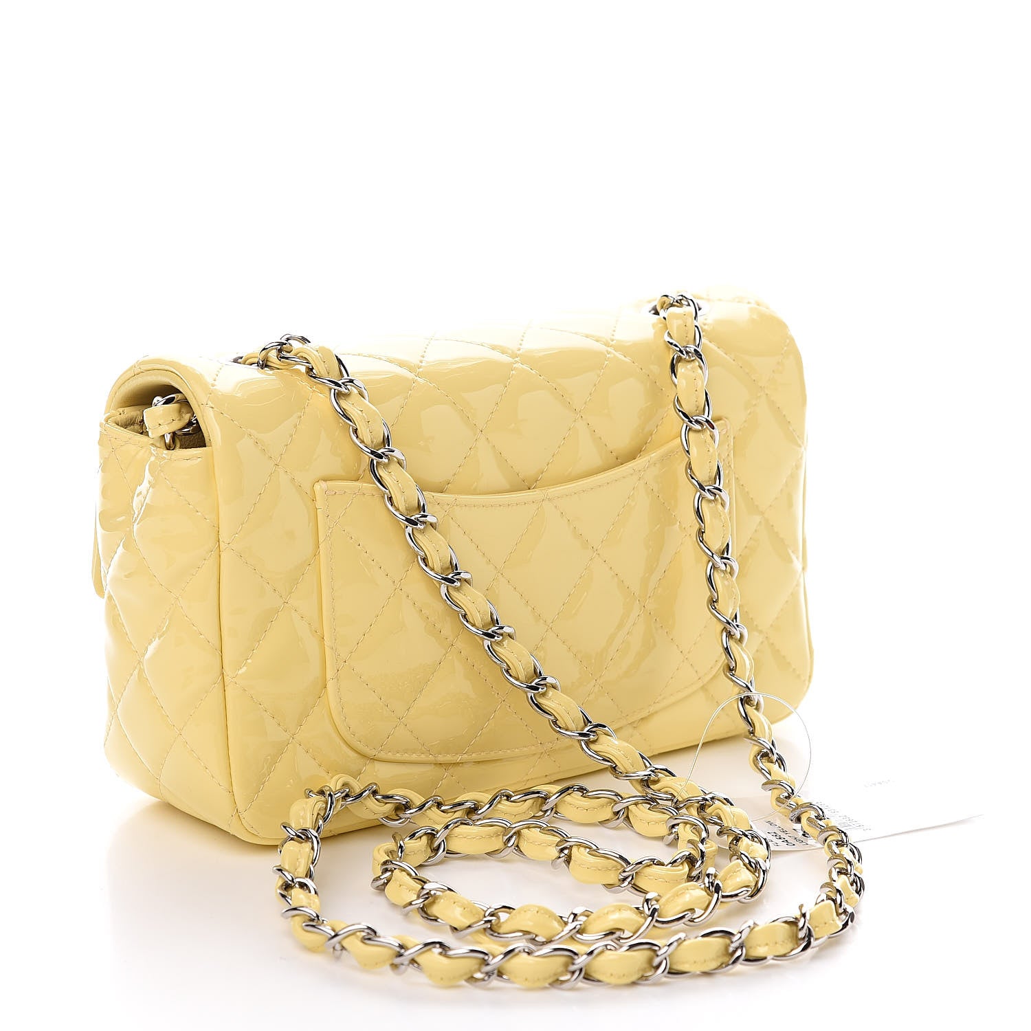 Chanel Patent Quilted Mini Rectangular Flap Yellow 3 of 11
