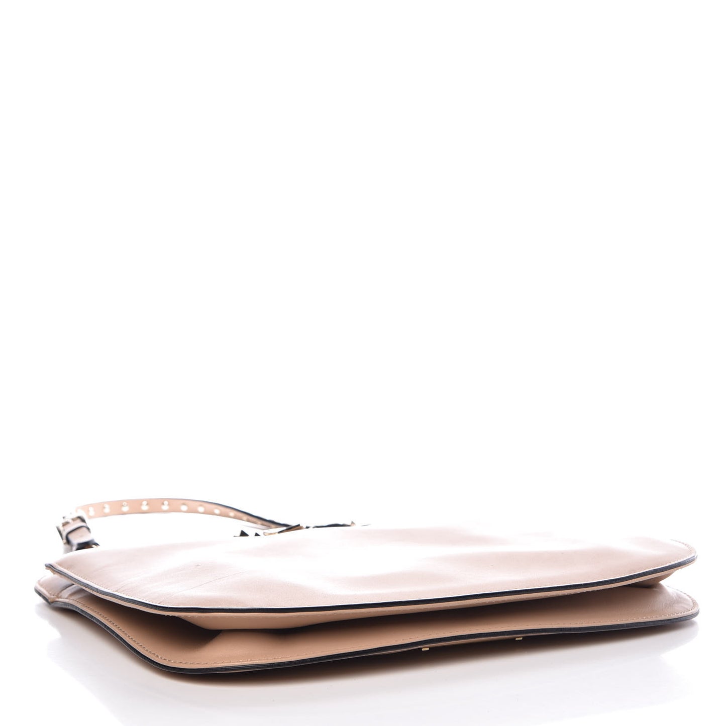 Vitello Rockstud Shoulder Satchel Poudre