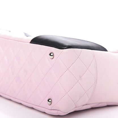 Chanel Calfskin Quilted Large Cambon Bowler Pink Black 7 of 13