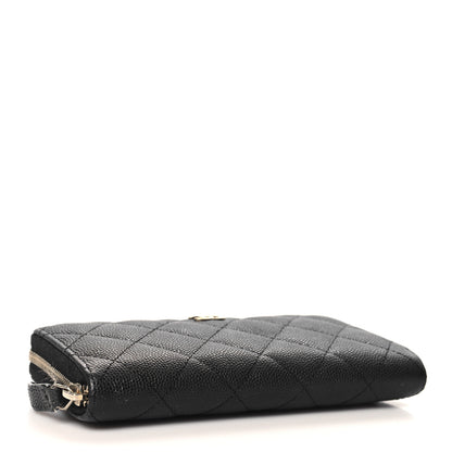 Chanel Caviar Quilted Medium Zip Around Wallet Black 4 of 8