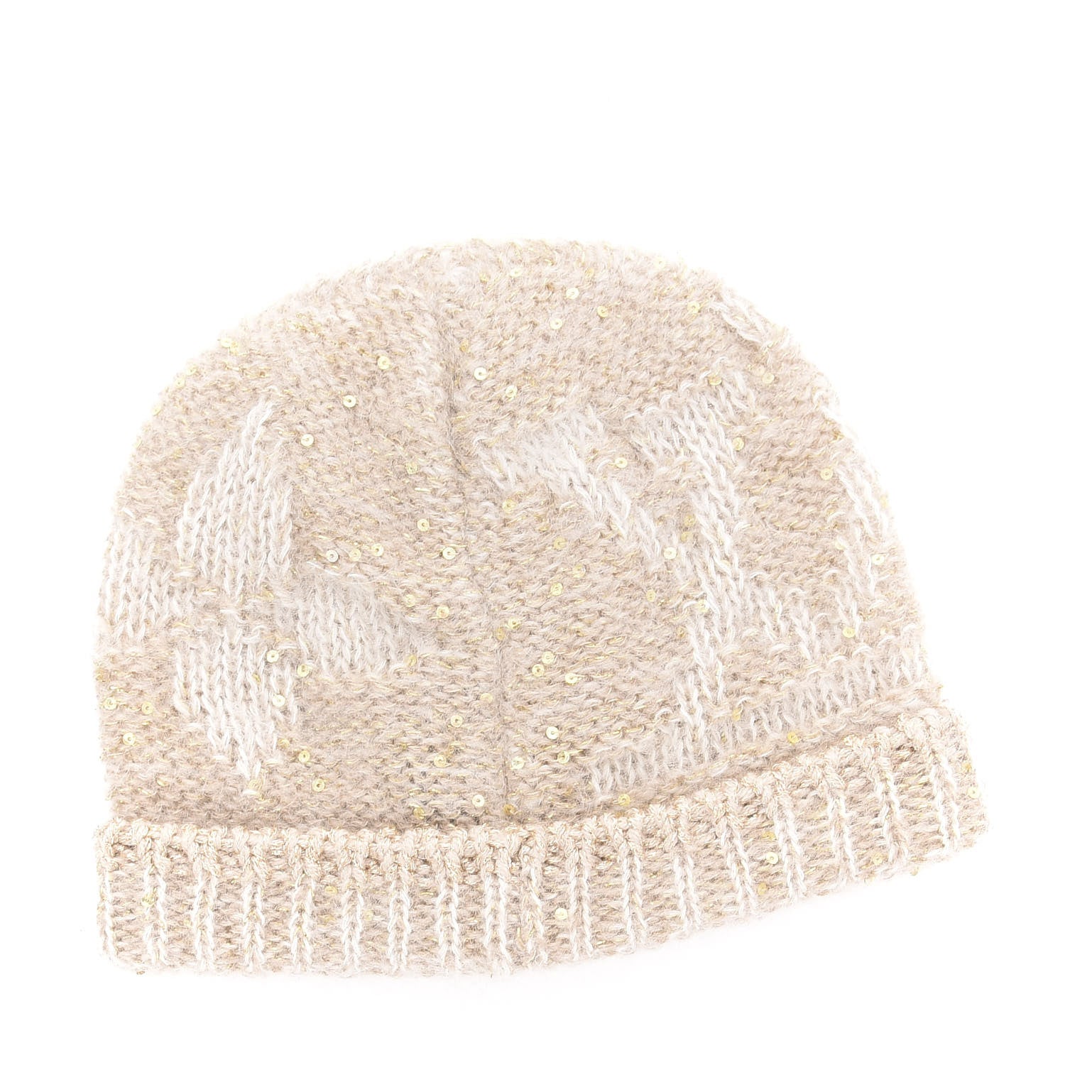 Louis Vuitton Monogram Glitter Sunset Beanie Hat Beige 3 of 4