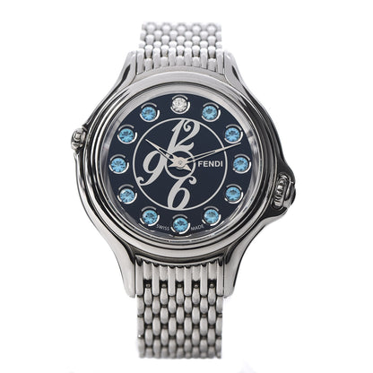 Fendi Stainless Steel Diamond Topaz 38mm Crazy Carats Quartz Watch Black 4 of 8