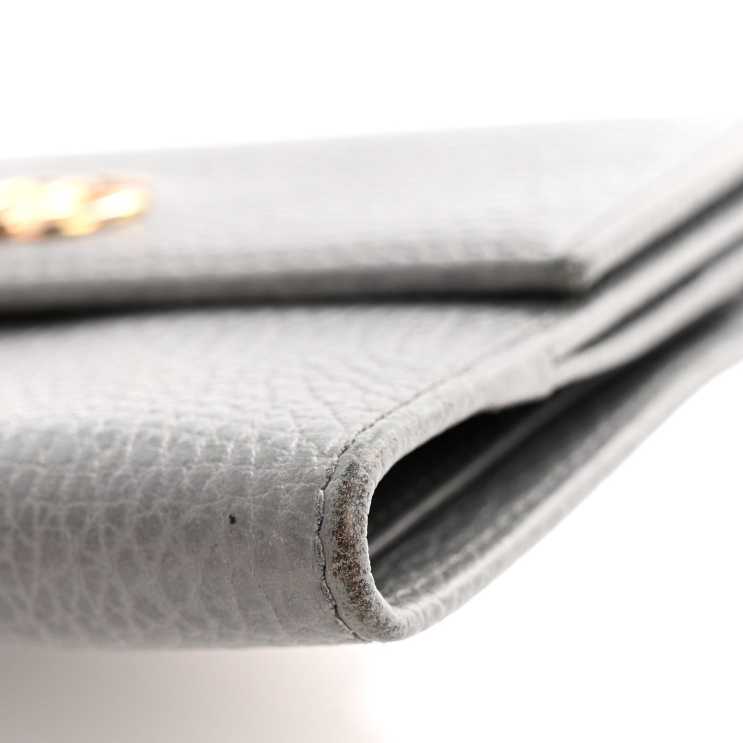 Gucci Dollar Calfskin Double G French Flap Wallet Grey 12 of 12