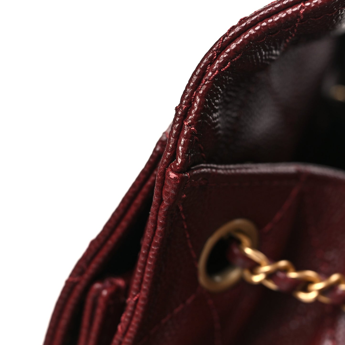 Caviar Quilted Small Chanel 25 Handbag Burgundy
