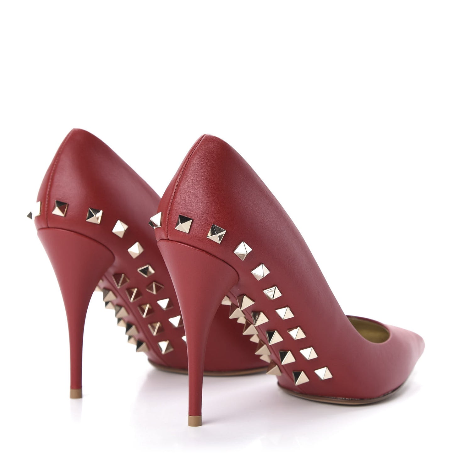 Nappa Rockstud Jaw Stud 100mm Pumps 37 Rosso Valentino