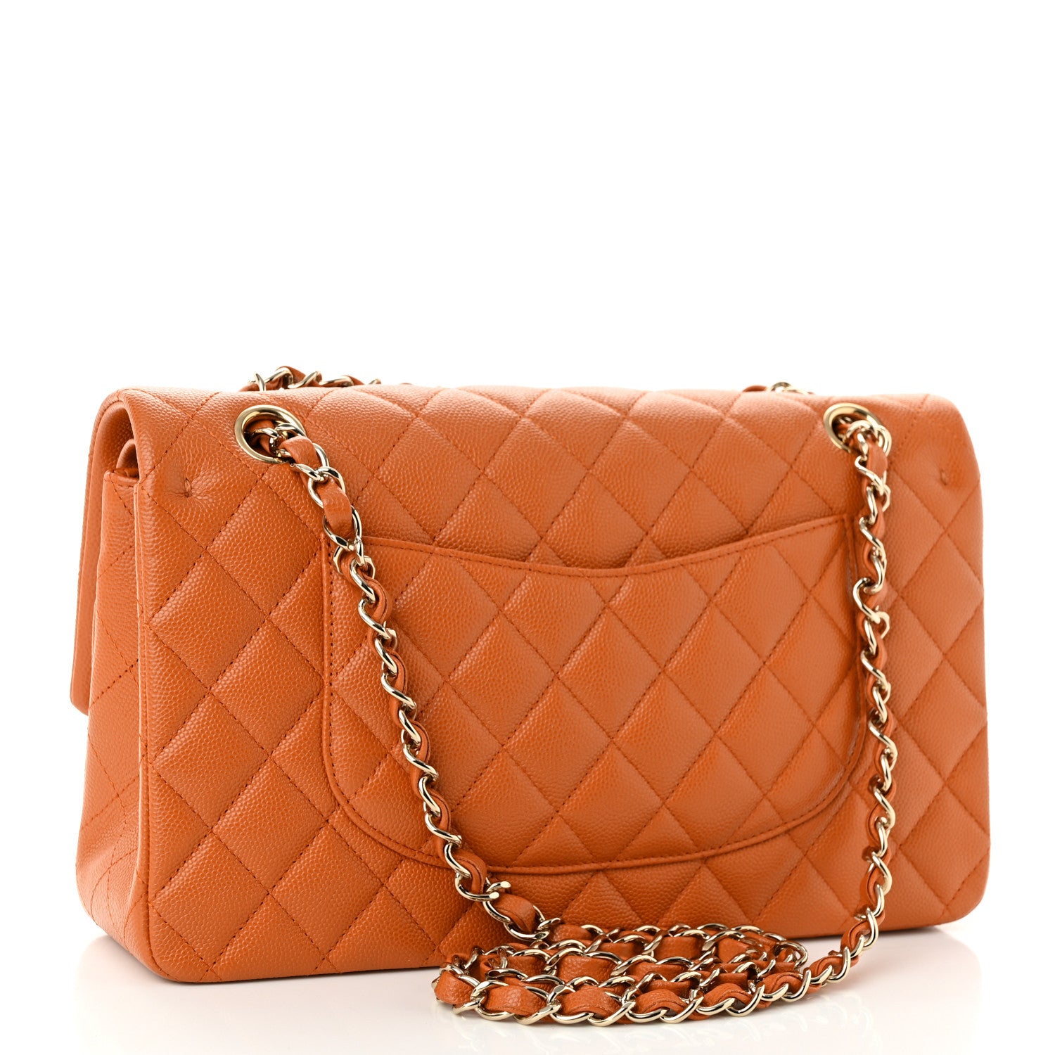 Chanel Caviar Quilted Medium Double Flap Light Brown 2 of 10