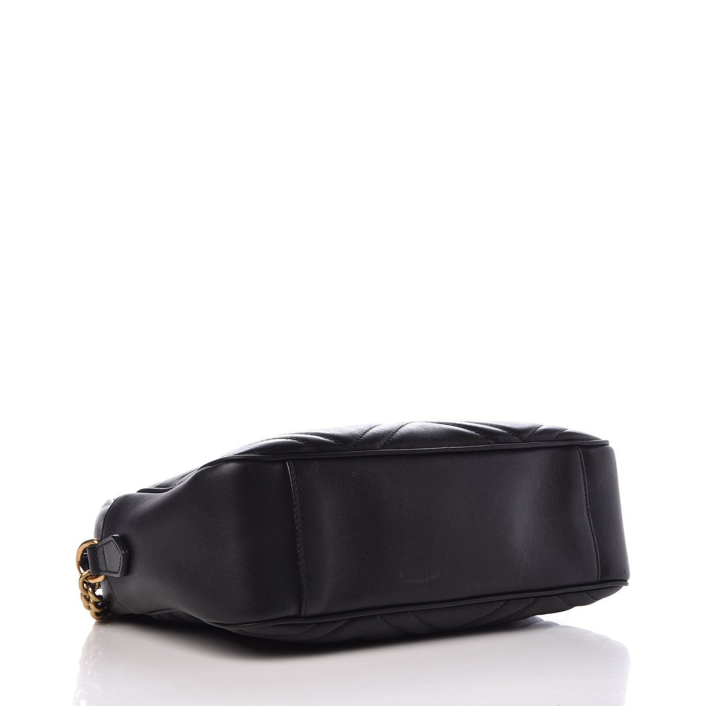 Calfskin Matelasse Medium GG Marmont Chain Shoulder Bag Black