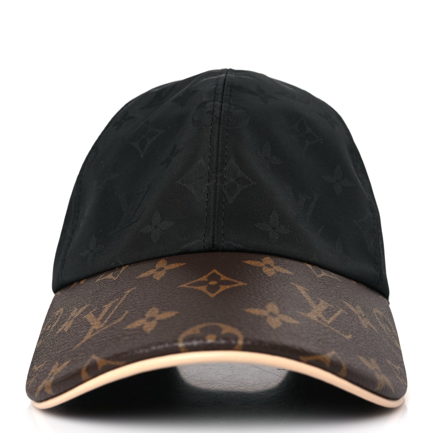 Polyester Silk Monogram LV Get Ready Cap M Black