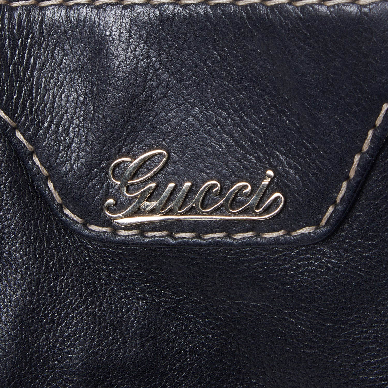 Gucci Calfskin Crest Boule Hobo Black 6 of 9