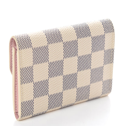 Louis Vuitton Damier Azur Rosalie Coin Purse Rose Ballerine 3 of 6
