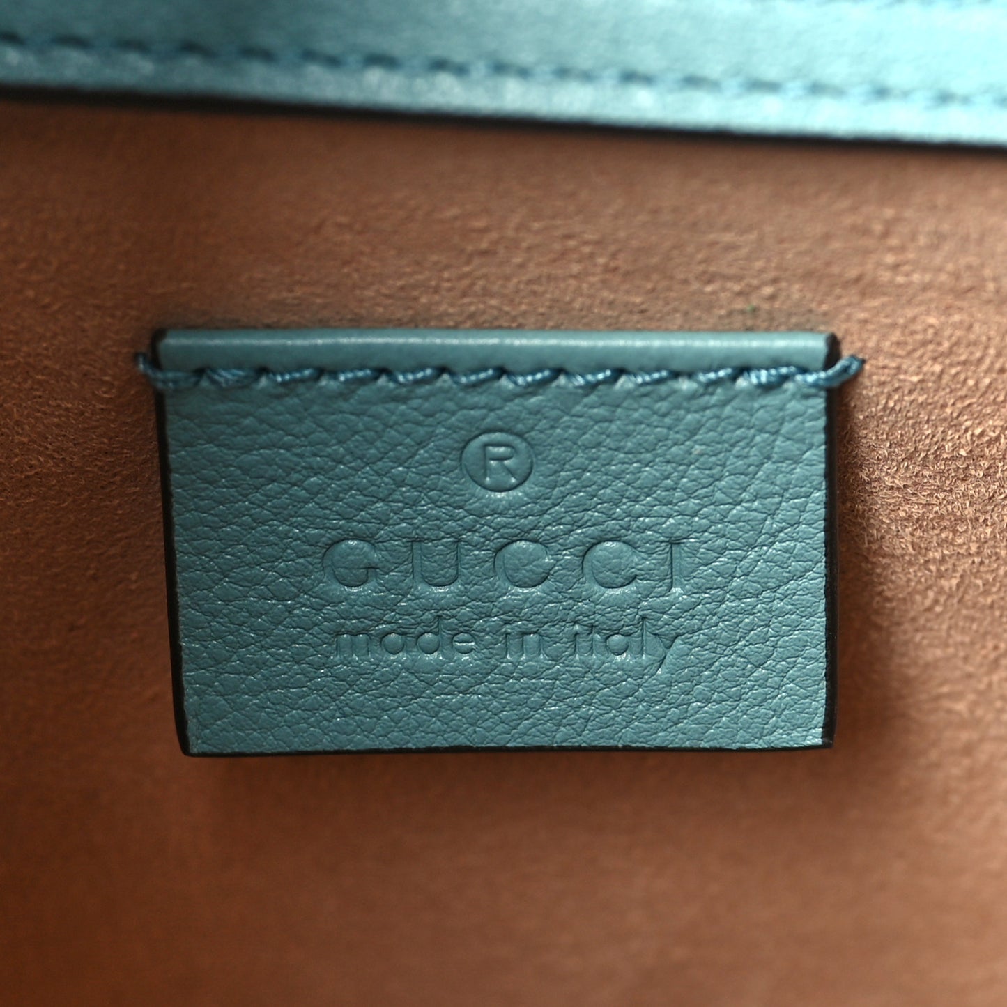 Wonka Grain Calfskin Mini Diana Tote Bag Dusty Azure Orange Fluo