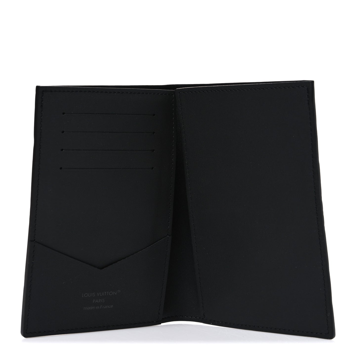 Calfskin Monogram Shadow Passport Cover Black