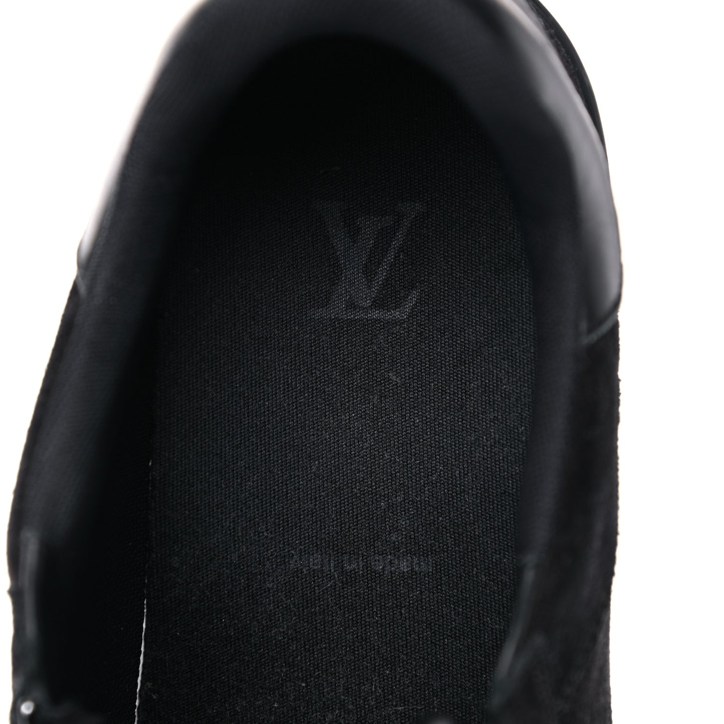 Suede Mens LV Trainer Sneakers 8 Black