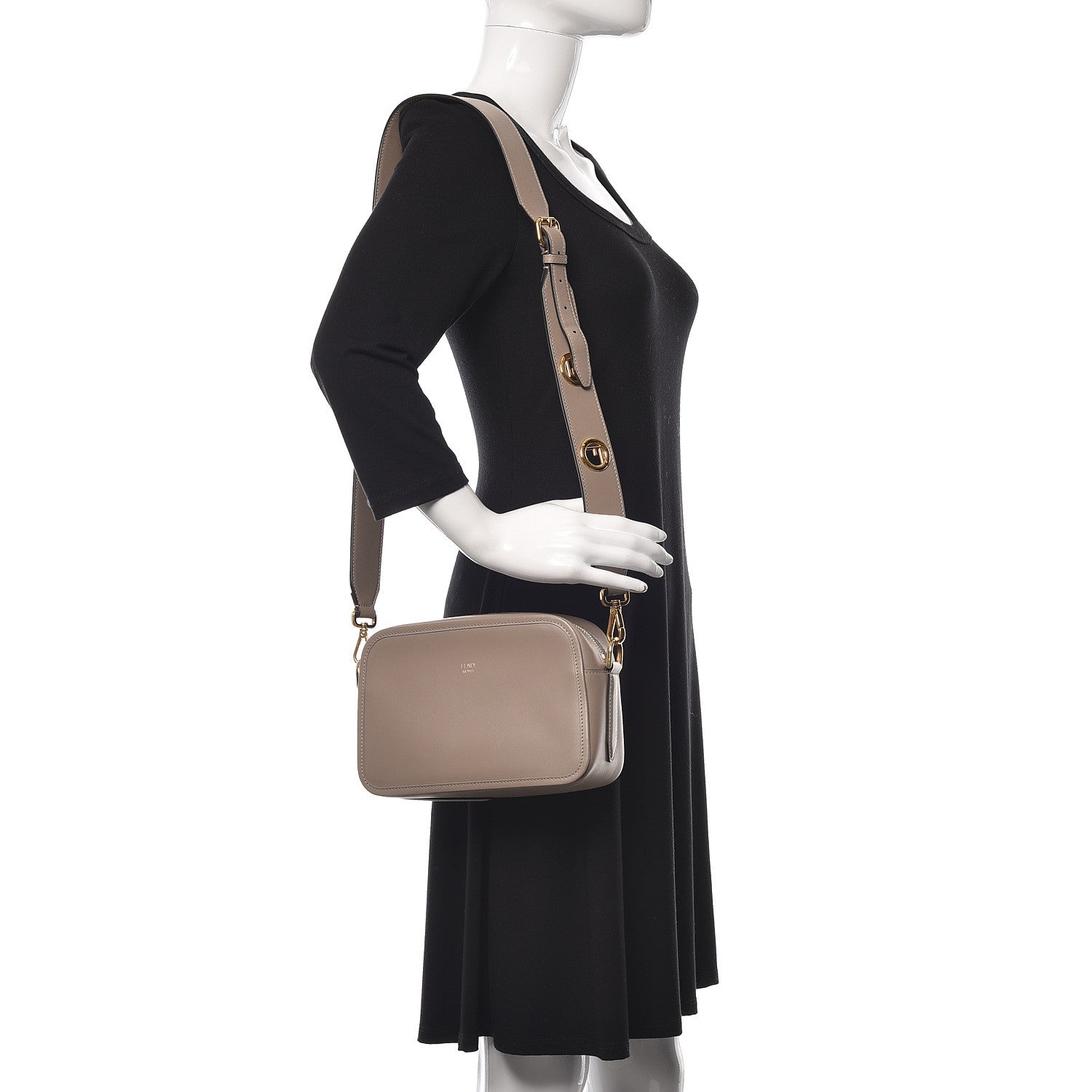 Fendi Vitello Century F is Fendi Camera Case Tortora 2 of 8