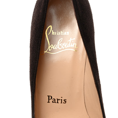 Christian Louboutin Suede Simple 100 Pumps 36 Brown 6 of 7