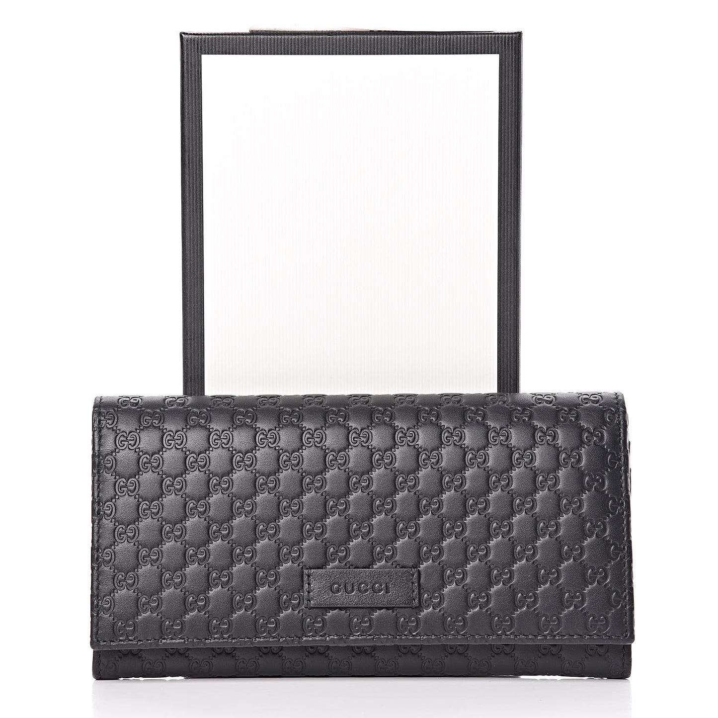 Soft Microguccissima Continental Wallet Black