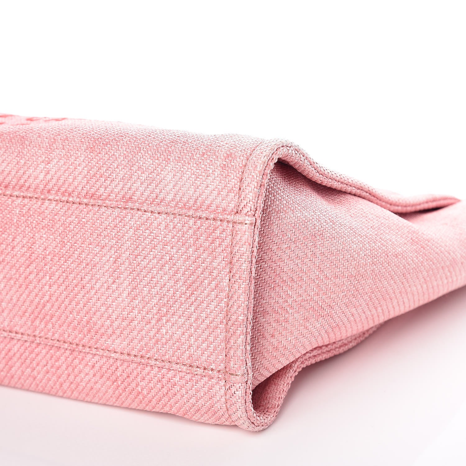 Chanel Woven Straw Raffia Small Deauville Tote Pink 9 of 12