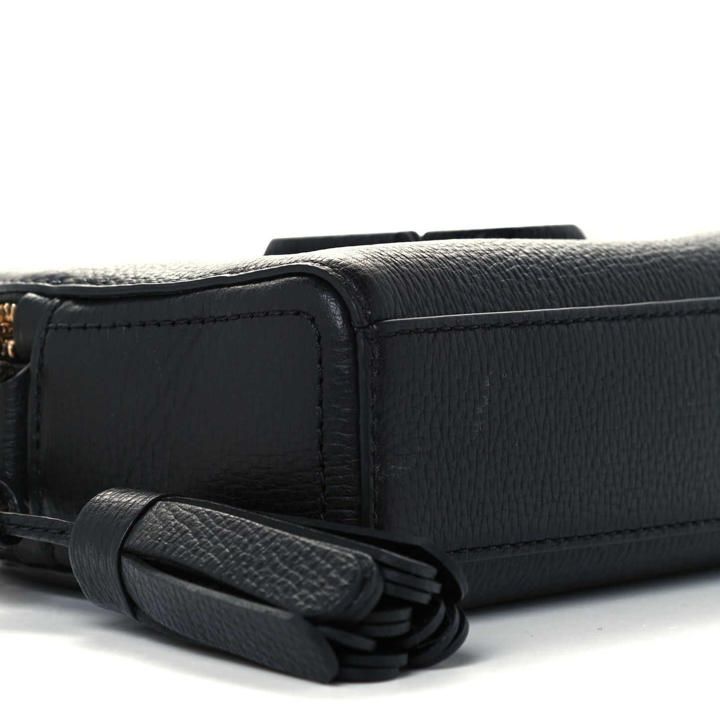 Calfskin Shutter Camera Crossbody Bag Black