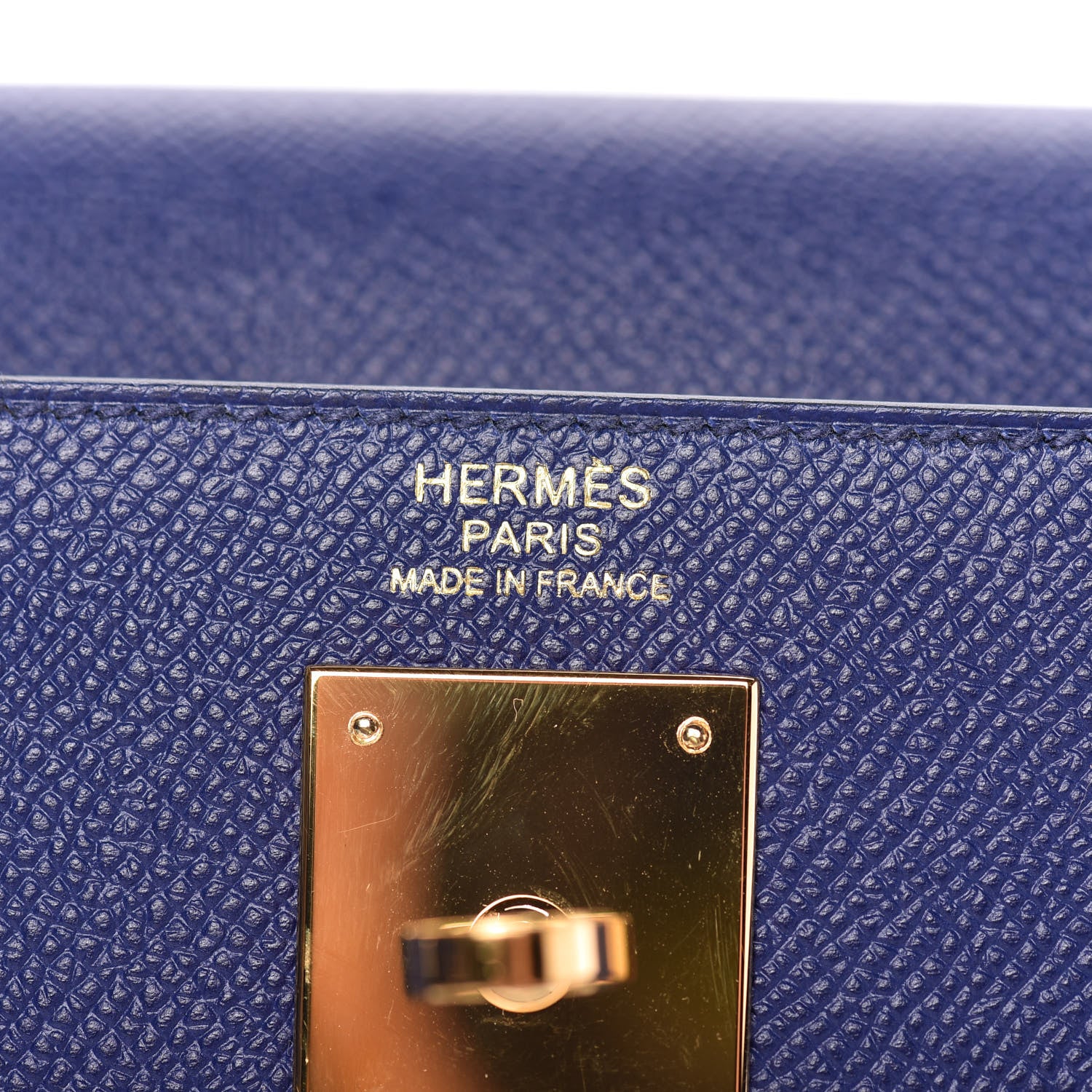 Hermes Epsom Kelly Sellier 32 Bleu Encre 19 of 36