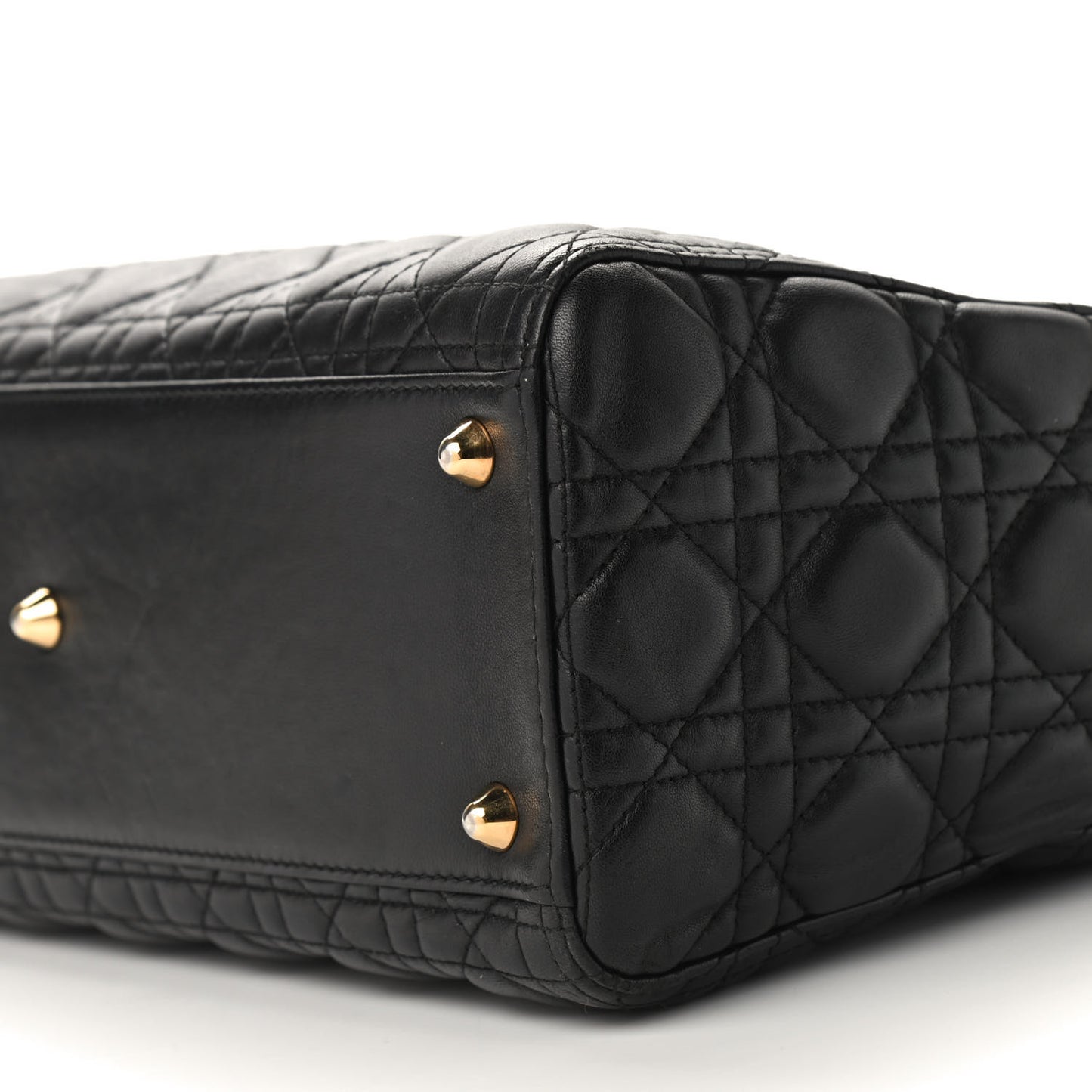 Lambskin Cannage Large Lady Dior Black