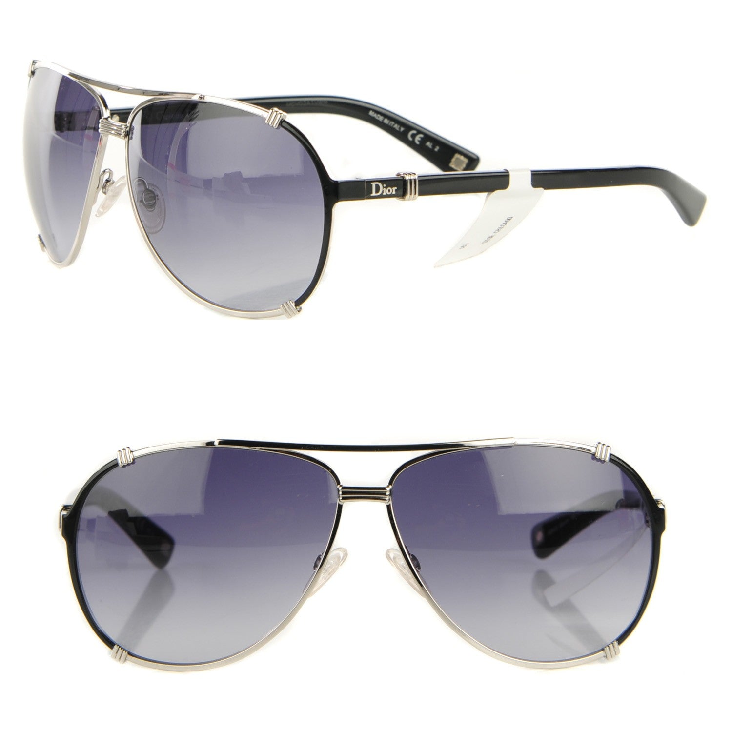 Christian Dior Chicago 2 Aviator Sunglasses Black 1 of 9