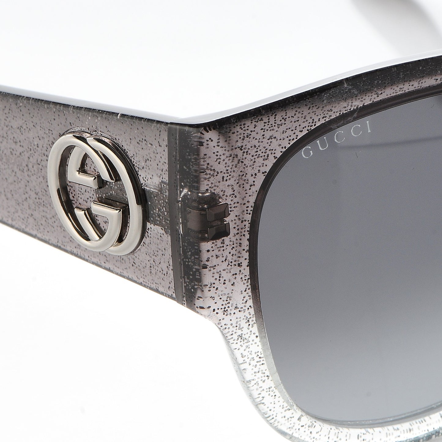 Glitter Square Optyl Sunglasses 3836/F/S Black Silver