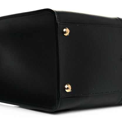 Fendi Vitello Seta Glazed Fabric FF 1974 Medium Peekaboo X-Lite Black Mogano Panna 7 of 12