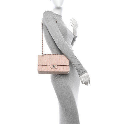 Chanel Tweed Medium Double Flap Pink Multicolor 3 of 12