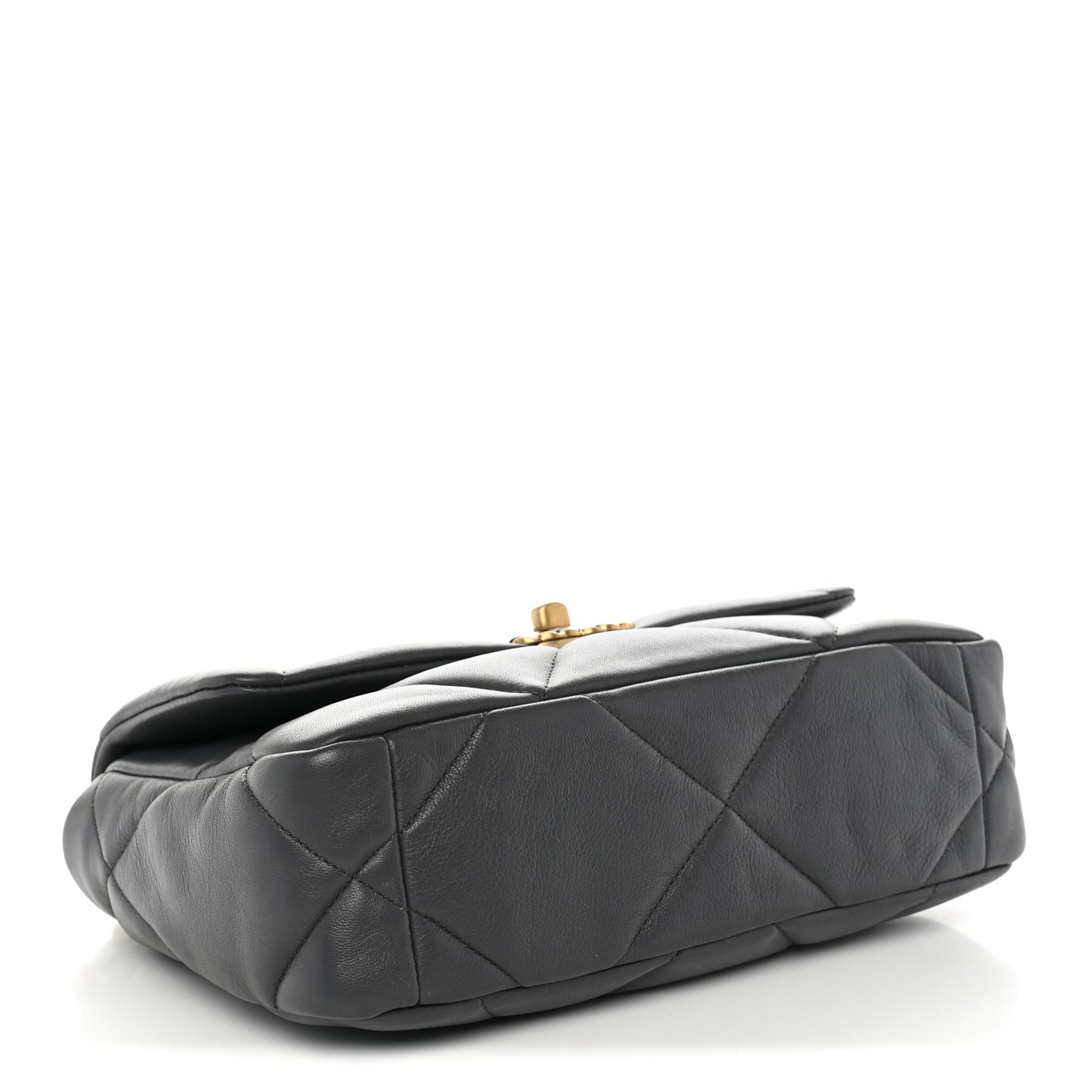 Lambskin Quilted Medium Chanel 19 Flap Dark Grey