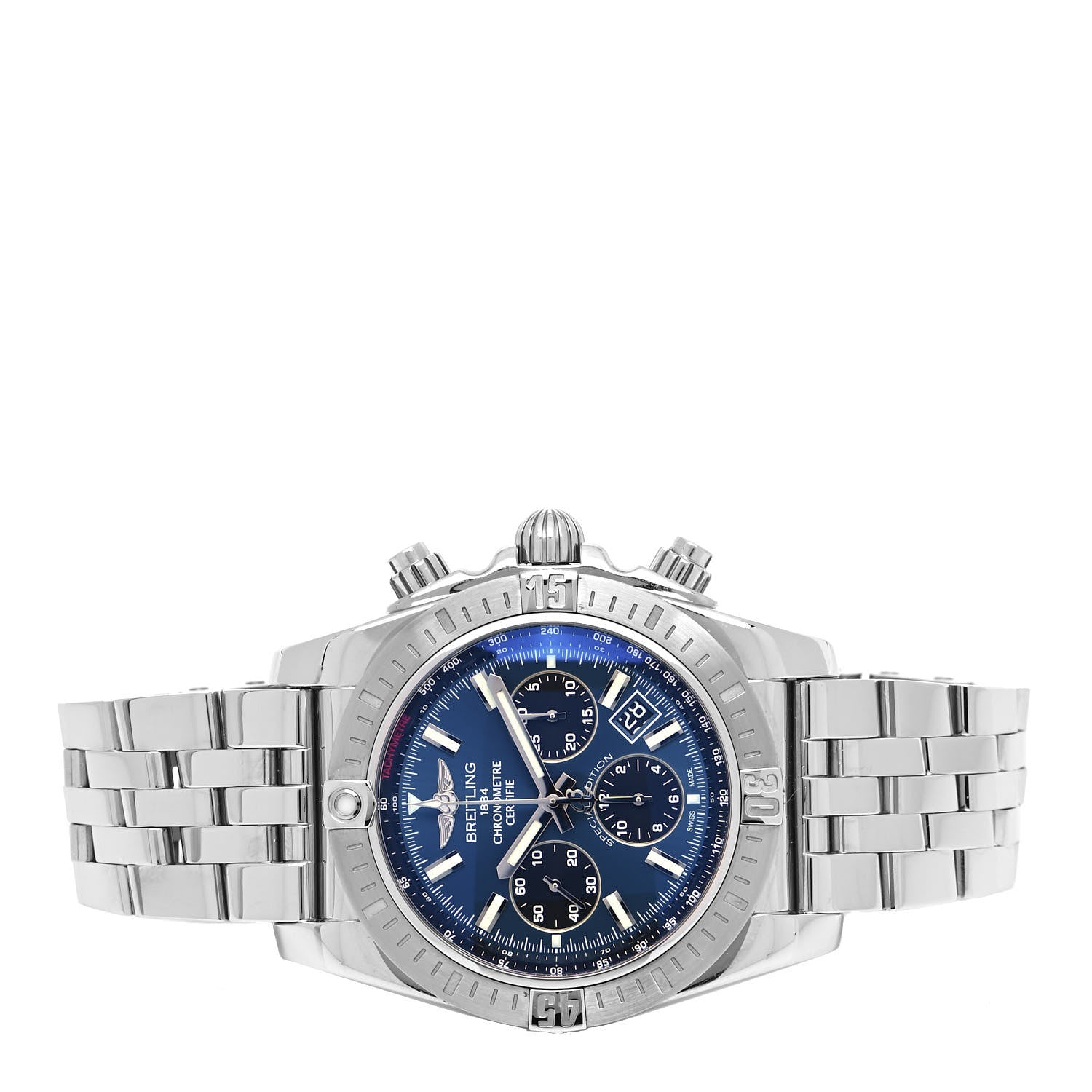 Breitling Stainless Steel 44mm Chronomat B01 Automatic Watch Blue AB0115 2 of 5