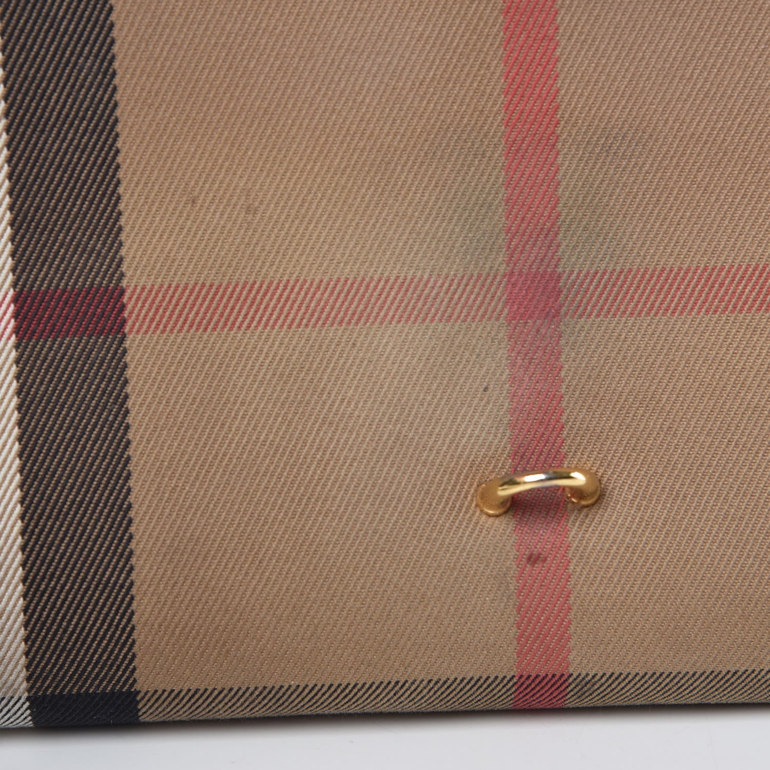 Burberry Derby Calfskin House Check Small Macken Crossbody Bag Tan 9 of 16